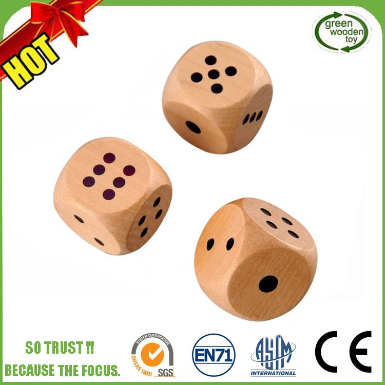Custom Wooden Playing Dice Game, Different Size Wooden Dice, Cube Casino Dice