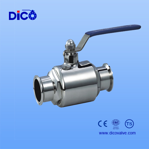 Sanitary Stainless Steel 3 Way Ball Valve with Clamp End