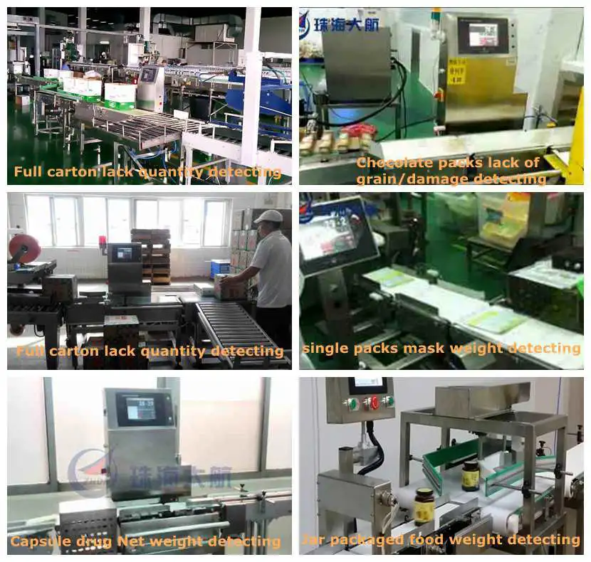 Bags and Boxes Missing Part Checking Solution Automatic Checkweigher for Food Production Line