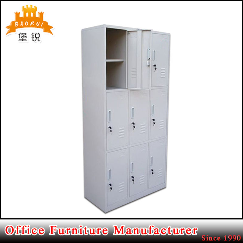 Metal Equipment 9 Door Grey Storage Locker with Shelves