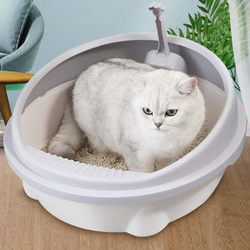 Semi Closed Litter Sand Box Scoop Anti-Splash Portable Plastic Large Deodorant Sandpit Cat Self Cleaning Cat Litter Tray