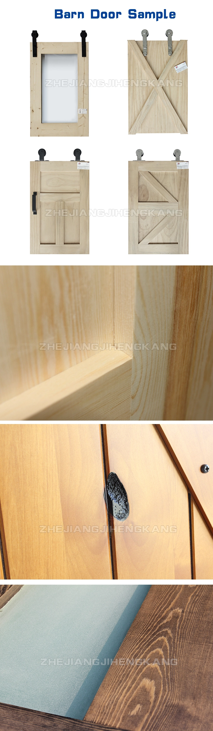 Furniture Hotel Finger Joint Wood Rubber Stopper Barn Door