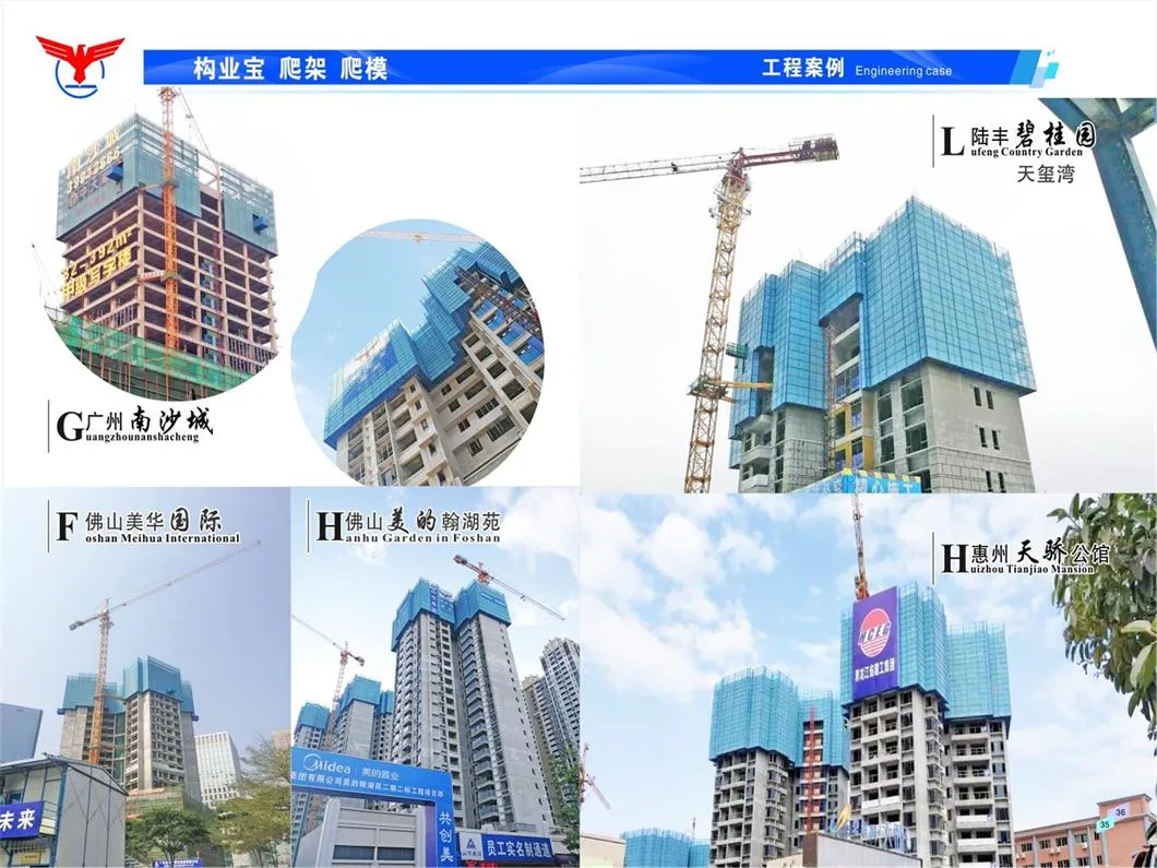 for Shear Walls & High Rise Buildings Safety Stably Electric Climbing Scaffolding Frame with Excellent Wind Resistance