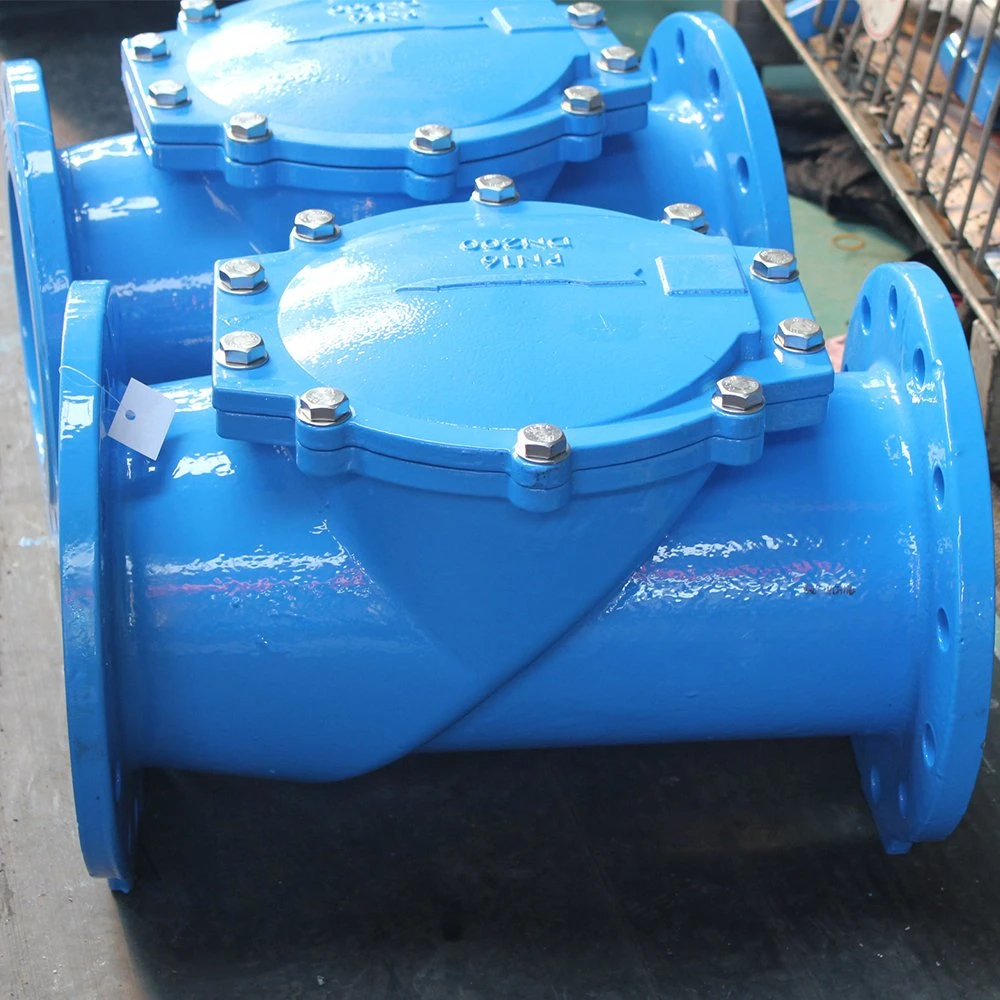 Swing One Way Non Return Double Flange Check Valve Single Rubber Disc 200mm 8inch DN200 Ductile Iron Hydraulic Pn10 Pn16 China