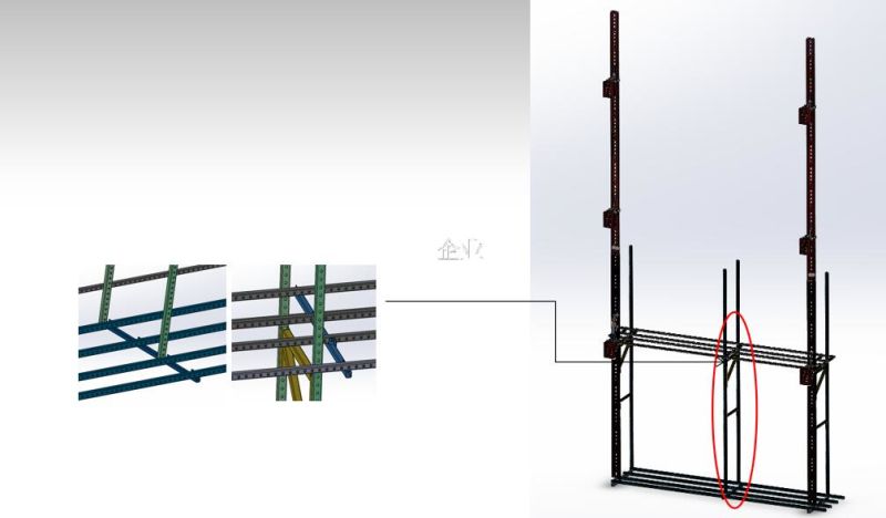 Electric Automatic Structure Wall Attached Climbing Scaffold Wind Screen