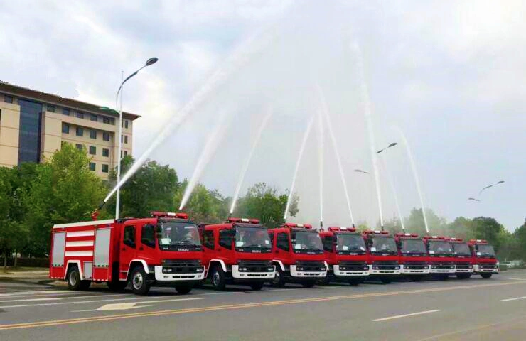 Isuzu New 4X2 7tons Water Tank Fire Truck for Fire Security Rescue 240HP Extinguisher Foam Water Tank Dry Powder Fire Truck HOWO Optional