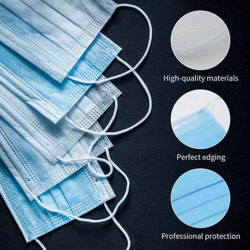 Approved Manufacturer Wholesale Civil Earloop 3 Ply Disposable Face Mask