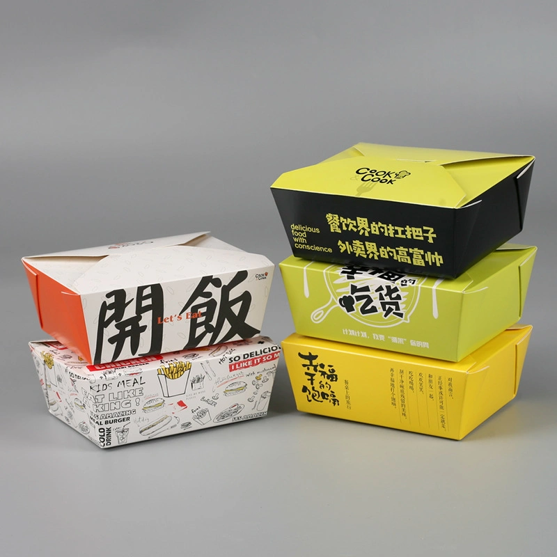 Food Grade Food Safe Custom Take out Lunch Boxes Noodle Pasta Take Away Noodle Paper Box