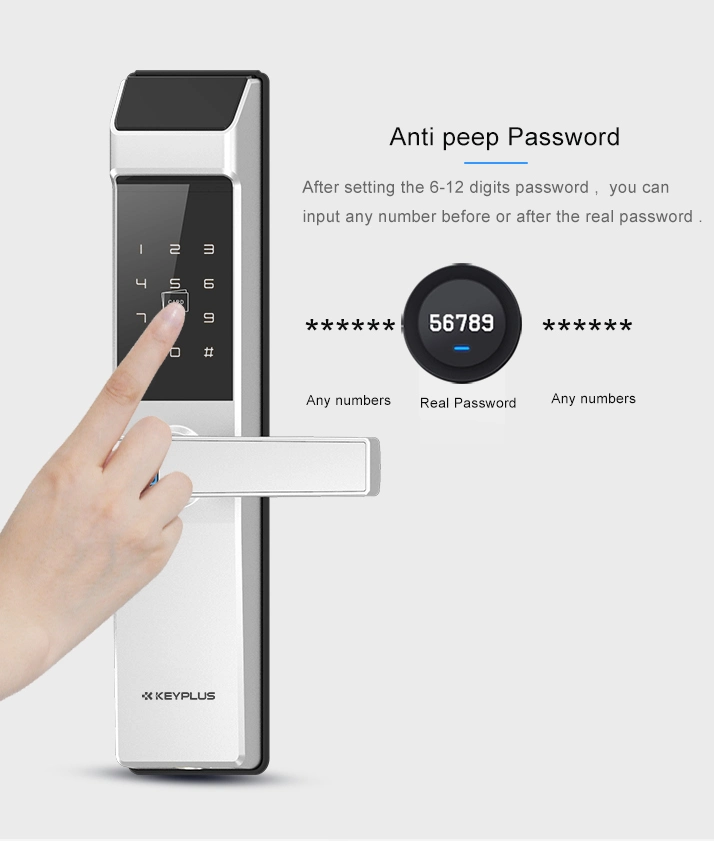Digital Door Lock Fingerprint Smart Handle Lock Bluetooth APP Electronic Door Lock Smart
