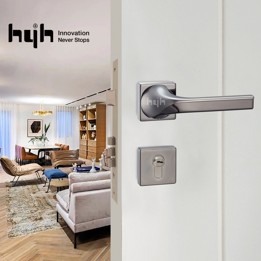 Hyh Mortise Door Modern Handle Lock for Aluminum Gold Door Handle Black Door