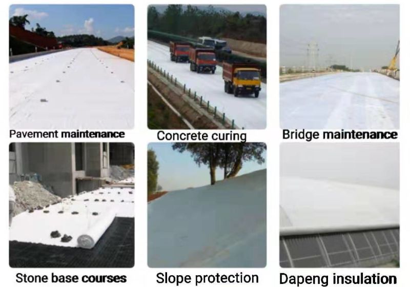 High Tensile Strength Non Woven Geotextile for Stone Base Courses