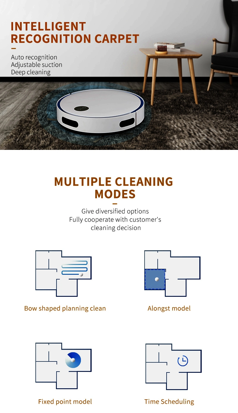 F6s Robot Vacuum Cleaner Home Indoor Cleaner Electrostaric Smart HEPA Robot Vacuum Cleaner Hoover Floormate Hard Floor Multifunction Automatic Sweeper