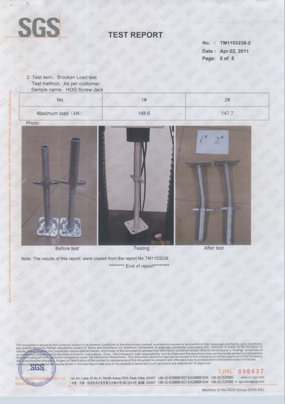 Adjustable Screw Jack Base Jack in Scaffold Buliding Material