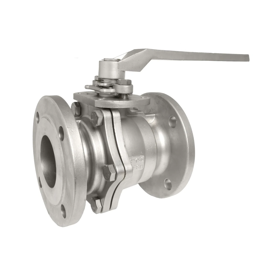 2PC ANSI Flanged Stainless Steel Carbon Steel Wcb 2-PC Ball Valve DN50 Pn16 Industrial Valve