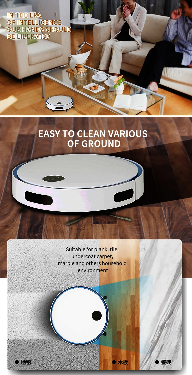 F6s Robot Vacuum Cleaner Home Indoor Cleaner Electrostaric Smart HEPA Robot Vacuum Cleaner Hoover Floormate Hard Floor Multifunction Automatic Sweeper