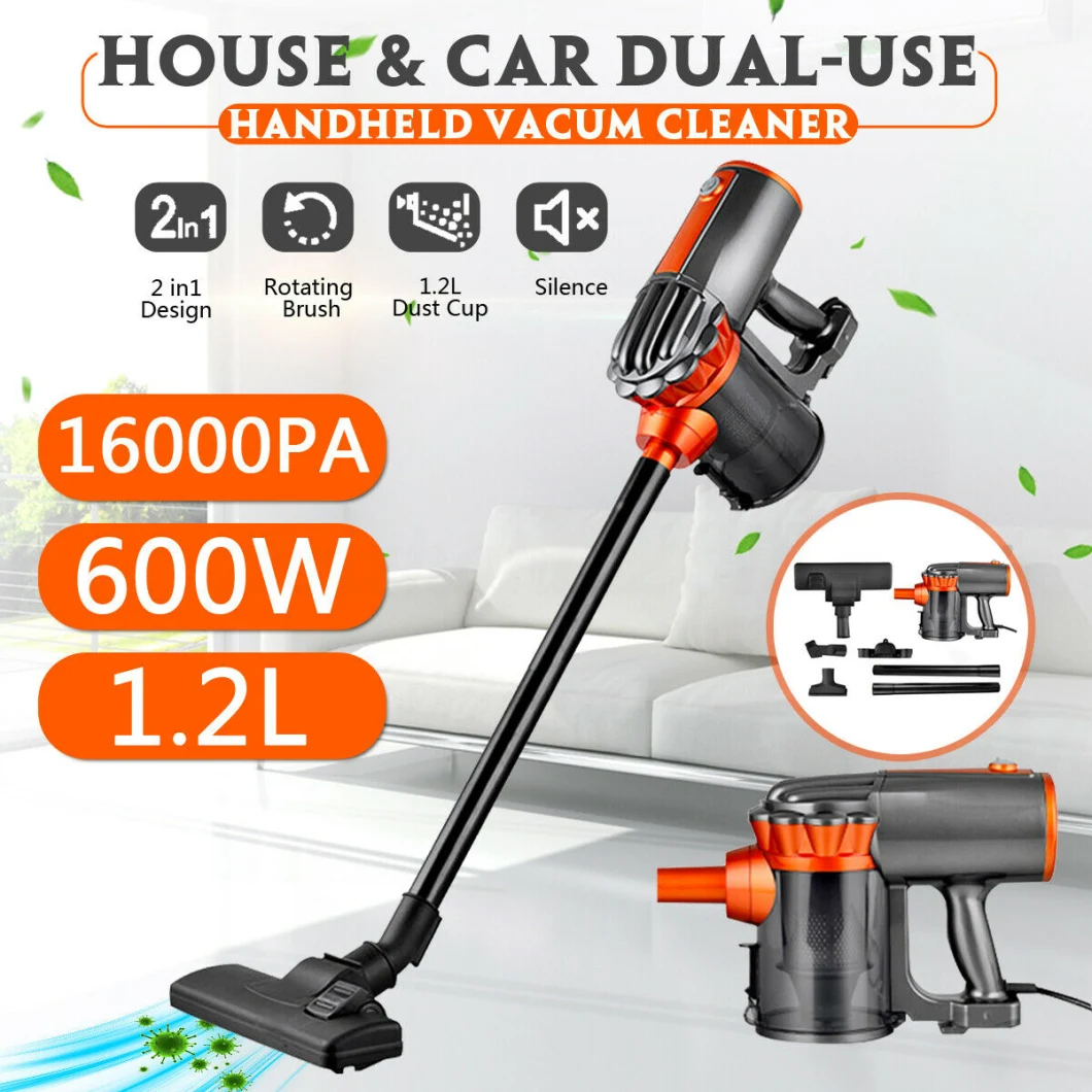 Vacuum Cleaner 17kpa 2 in 1 Handheld Corded Powerful Cleaning Lightweight True HEPA for Hard Floor