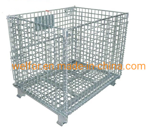 Foldable Welded Stackable Collapsible Wire Mesh Storage Containers