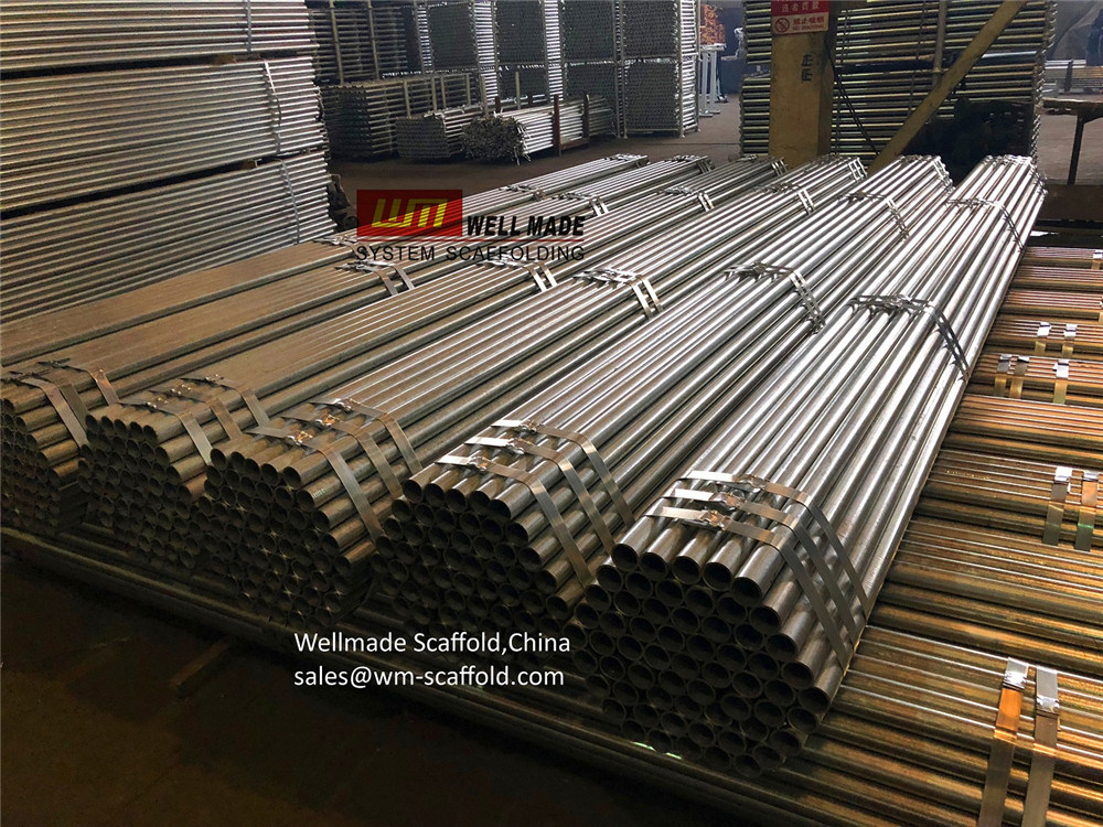 Scaffolding Poles Suspended Offshore Oil Gas Rigging Galvanized Steel Pipe