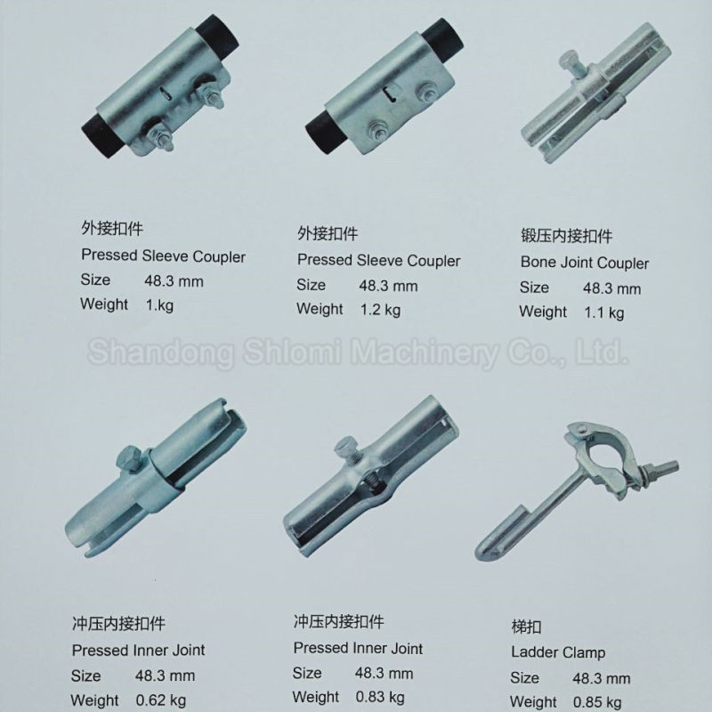 Scaffolding Couplers Pressed Inner Joint Pin/Double Strong Scaffolding Load Capacity British Inner Joint Pin Scaffold Coupler