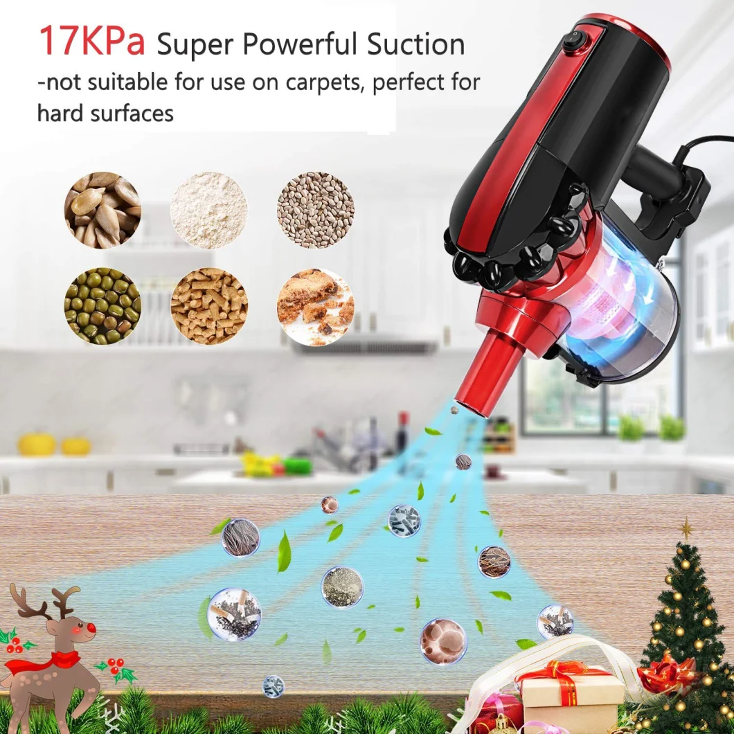 Vacuum Cleaner Corded 17kpa Suction Stick Vacuum 2 in 1 Handheld Cleaning Equipment