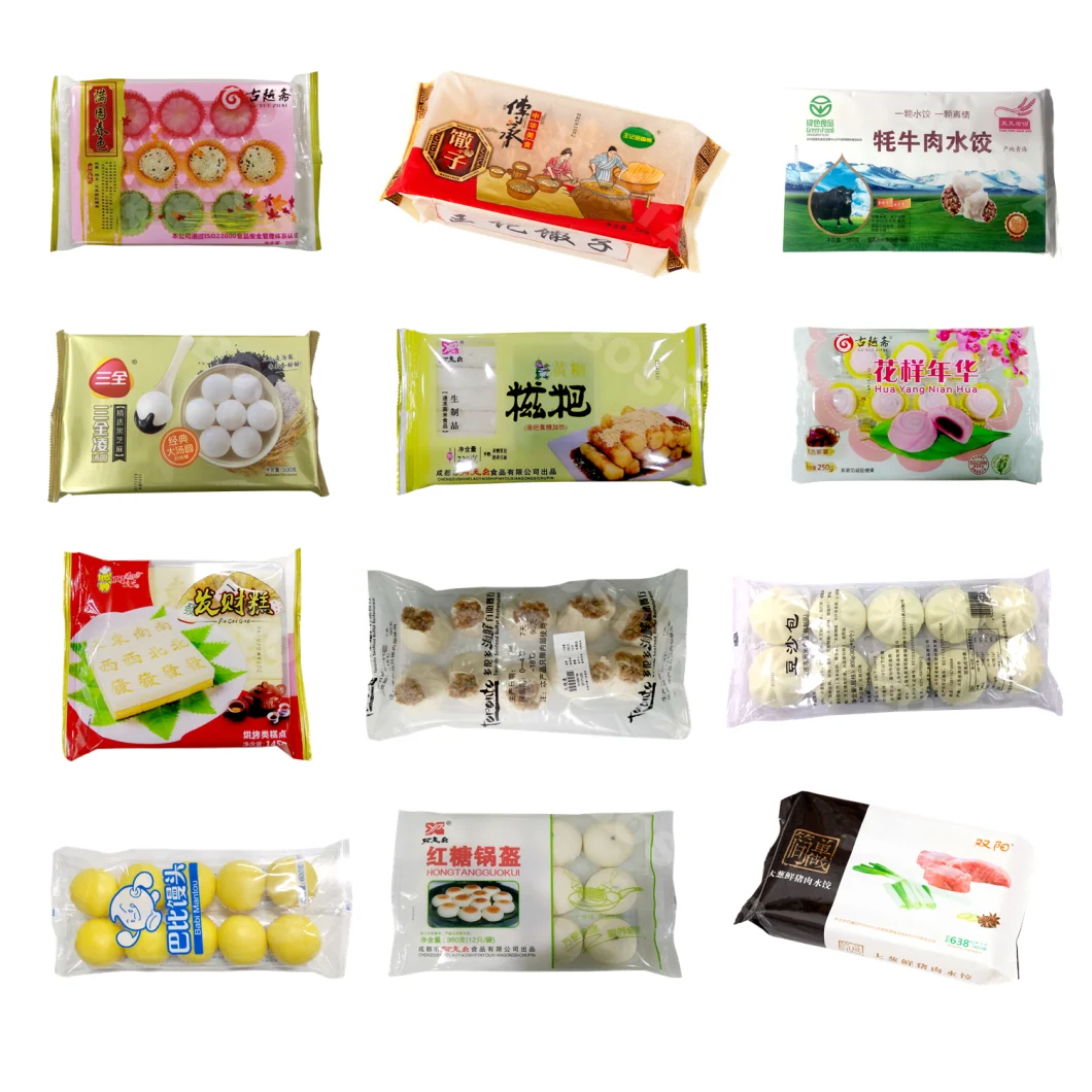 Frozen Food Automatic Horizontal Flow Pack/Packing/Packaging/Wrapping/Sealing Machine for Steamed Bun Meat Bun