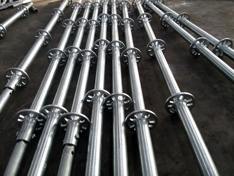 High Durability Scaffold Q235 Steel Ringlock Scaffolding Poles System Standard with Spigot