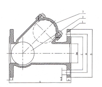 DIN3202 F6 Ball Type Check Valve Non Return Valve