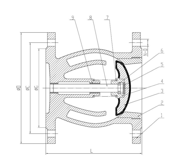 Ductile Iron Silent Flanged Type Check Valve