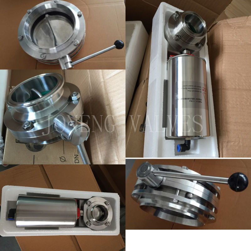Stainless Steel Hygienic Sanitary Pneumatic& Manual Flange Butterfly Control Valve (JN-BV1002)