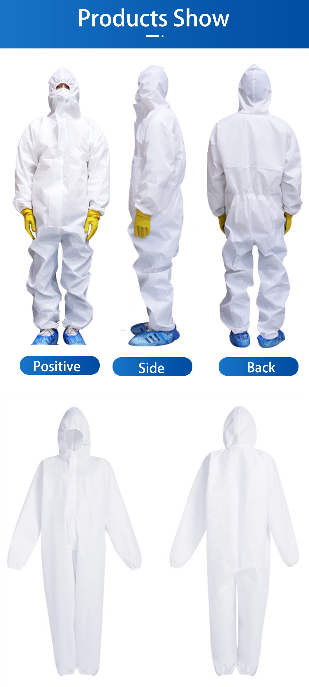 Factory Disposable Coverall Overalls Nonwoven Coverall Protective Coverall Full Body Workwear