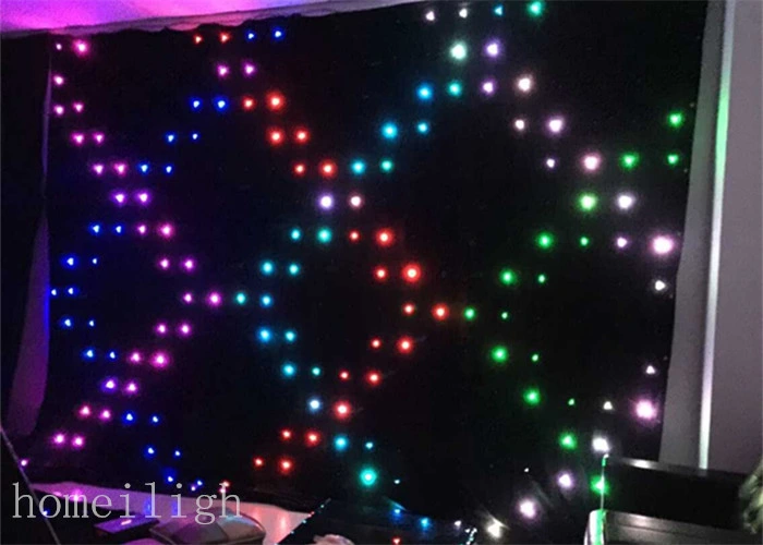 Fireproof Vision Curtain in Light Effect, LED Dance Stagde Backdrop Wall