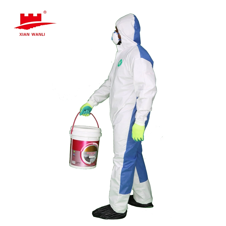 2021 Coverall Hazmat Suit Protects Isolation Clothing Waterproof Coveralls Chemical Disposable Coverall