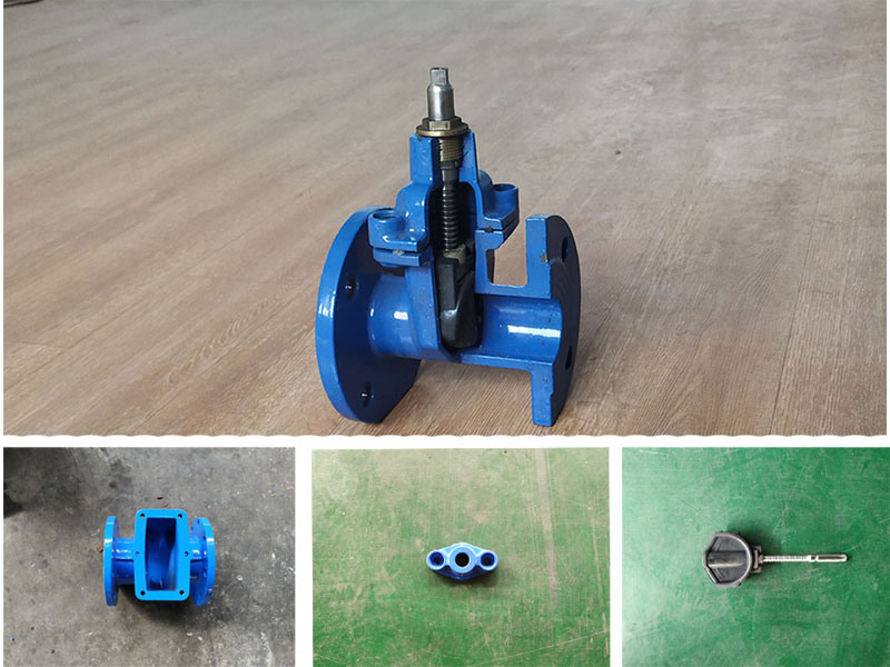 6 8 10 Inch Di / Cast Iron Sluice Socket End Resilient Seated Gate Valve for PVC Pipe