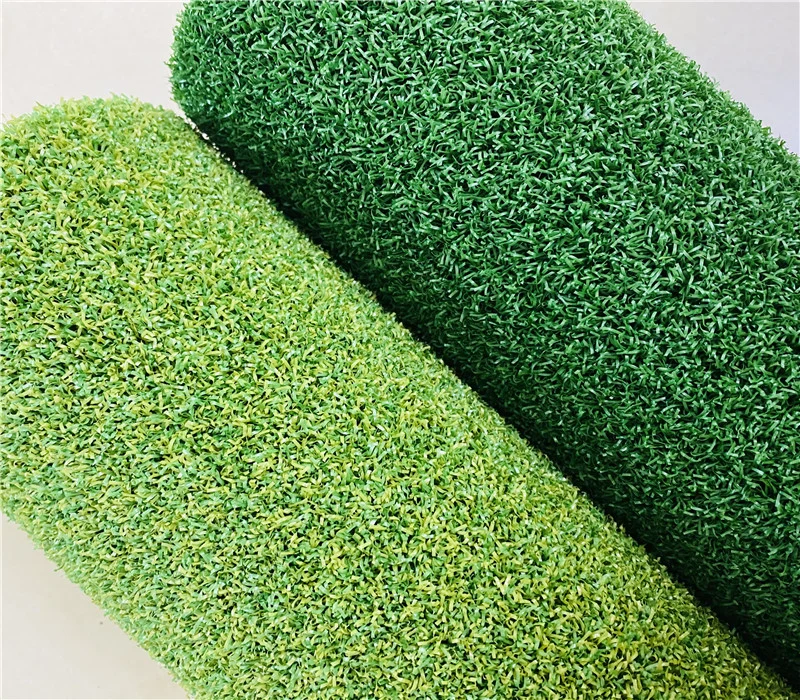 PE Monofilament 100% Curly Yarn Golf Artificial Grass 15mm Synthetic Golf Turf Carpet