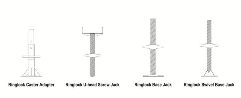 Scaffolding Scaffold Prop Universal Upper Adjustable Shoring Post Log U Head Screw Jack