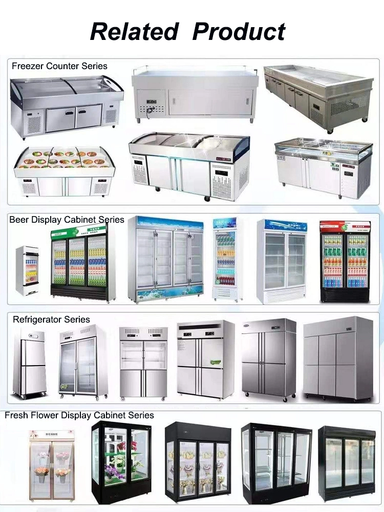 CE Approval 110V or 220V 4 Door Upright Vertical Freezer Commercial Cool Refrigerator Fridge for Restaurant