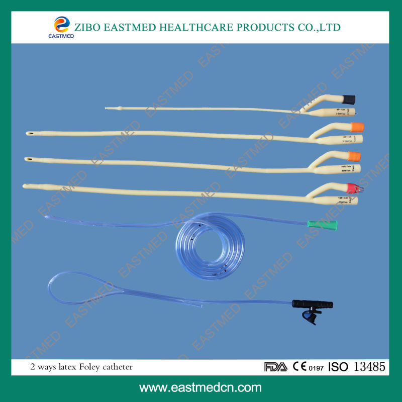 Disposable Foley Catheter, Silicone, 2-Way (with 3-5ml ballon)
