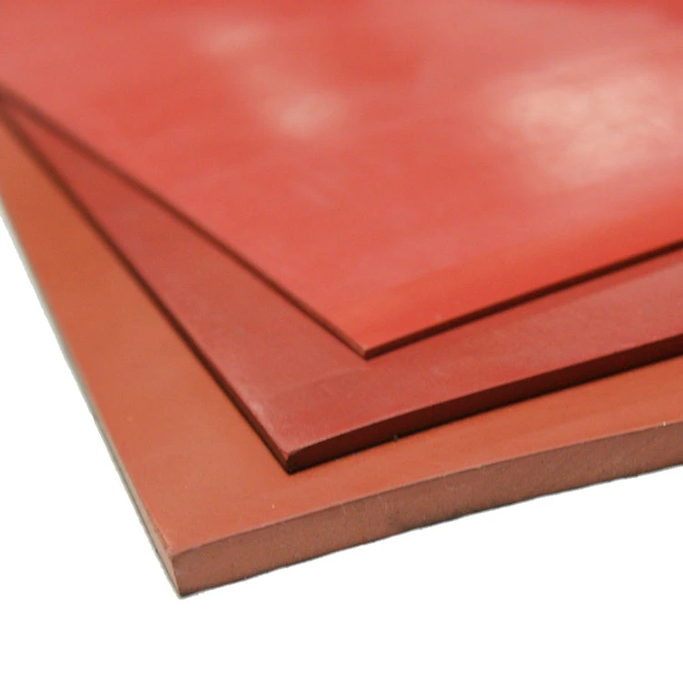 Red Color 1 mm Thick Heat Resistant Cold Resistant Silicone Rubber Sheet