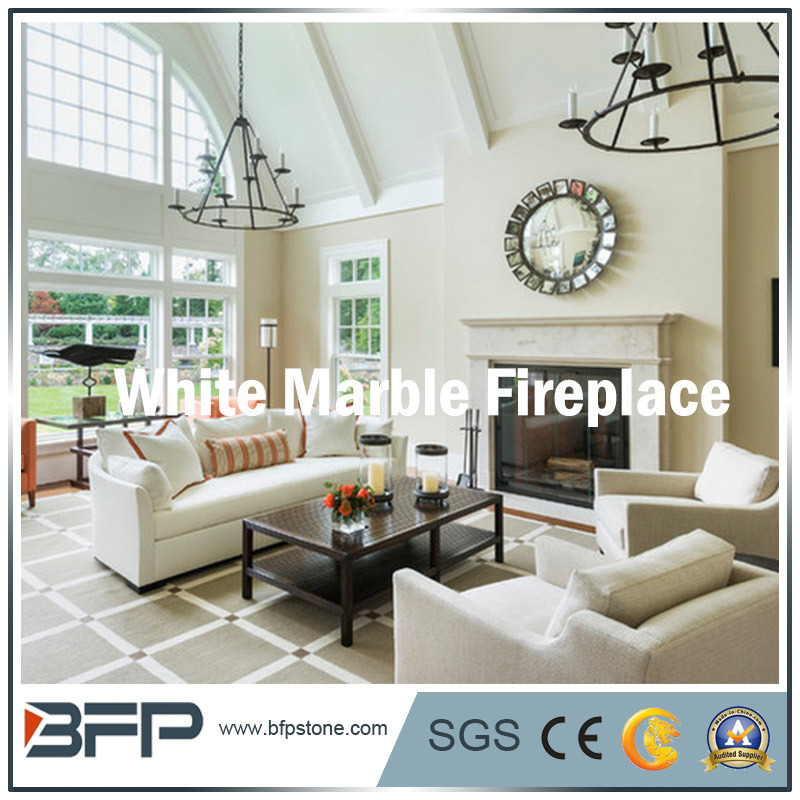 Marble Fireplace/Fireplace Coping/Fireplace Surrounding for Living Room