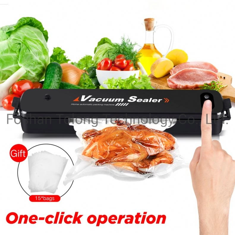 New Arrival Kitchen Vacuum Sealer Bags Household Fresh Food Packing Machine One-Button Operation Vacuum Packer