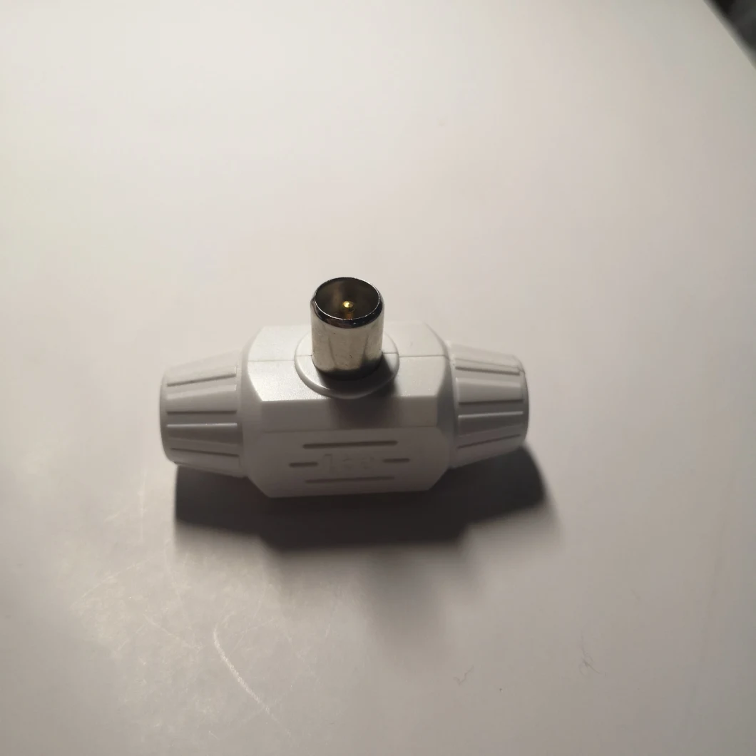 T-Shaped 3-Way Plug / Jack for Antenna AV Cable Connector