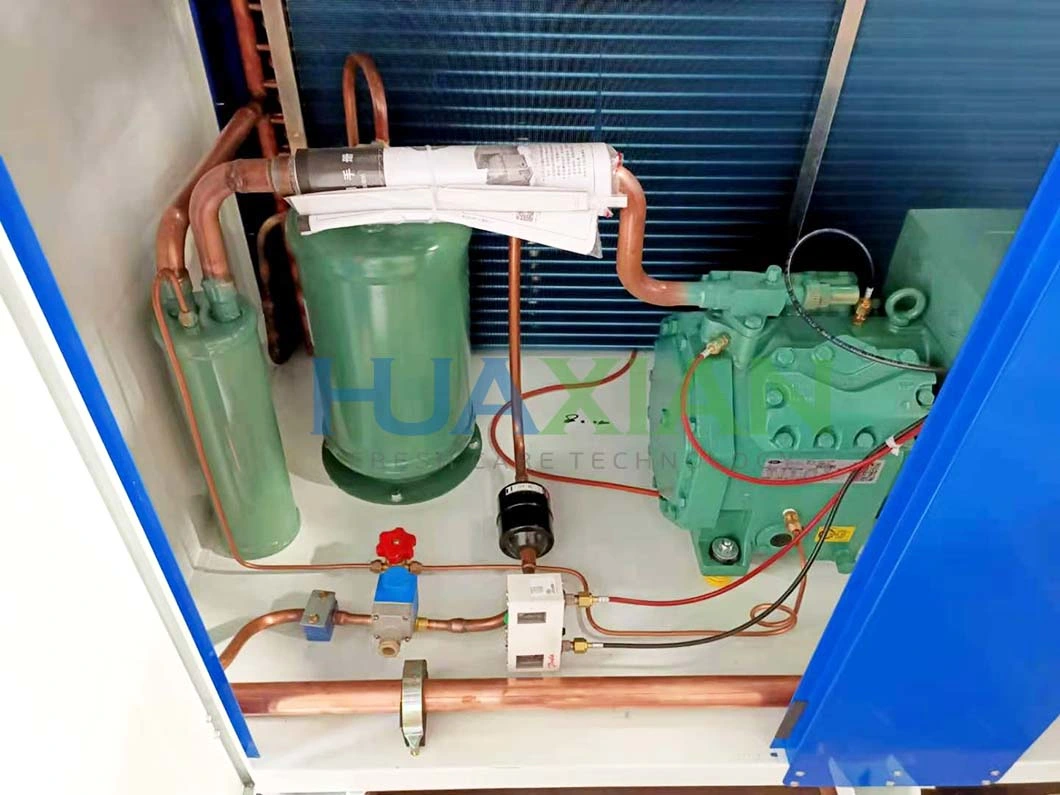 Custom Cold Storage Cooler Refrigeration System Vacuum Pump Fast Air Cooling Condenser Units