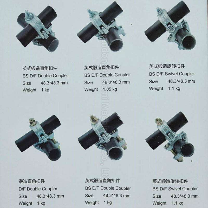 Fixed or Double Couplers for Scaffolding Construction