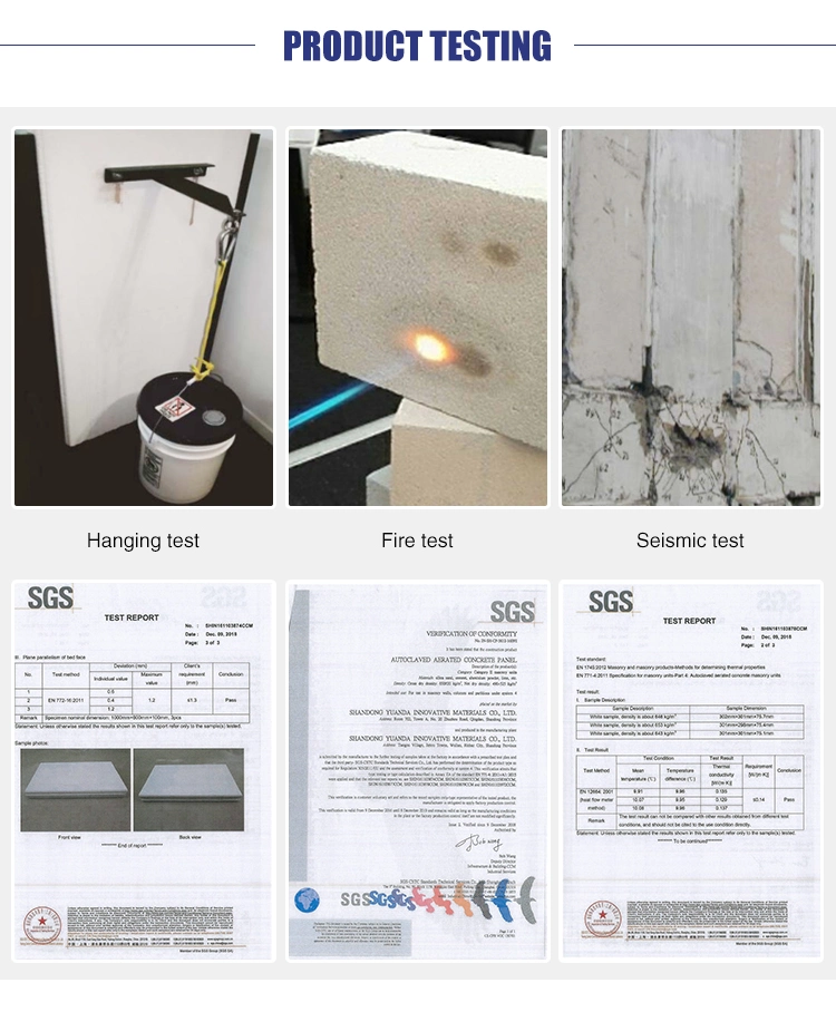 Precast Concrete Fireproof AAC Alc Bricks Building Material