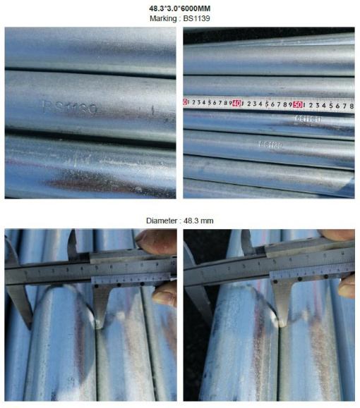 Scaffolding Scaffold Tube Fittings Galvanized HDG Scaffold Steel Pipe