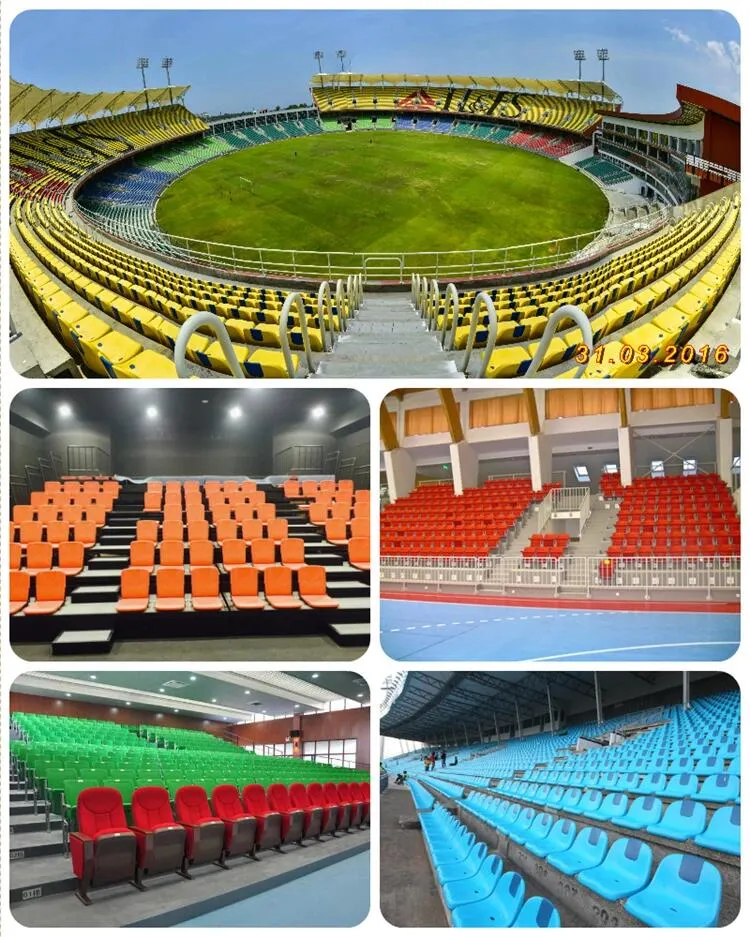 Indoor Artificial Grass Field/Outdoor Stadium UV Resistant Plastic Chairs
