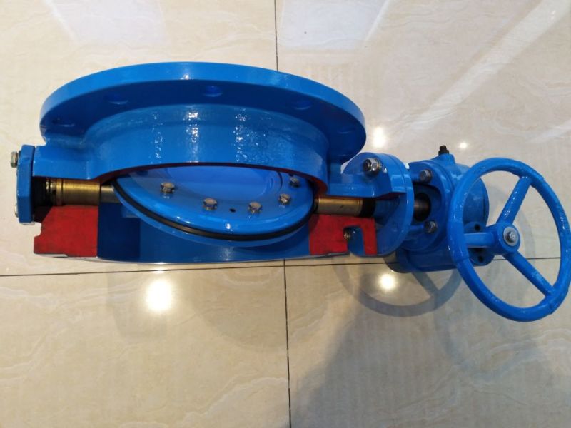 Flanged End EPDM Lined Industrial Control Double Eccentric Flange Butterfly Valve