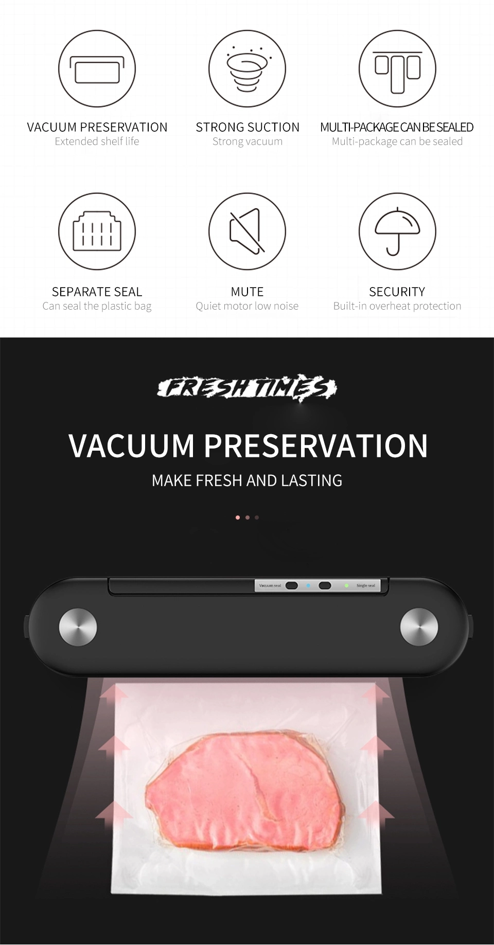 Small-Scale Preservation of Kitchen Supplies Vacuum Sealer Machine