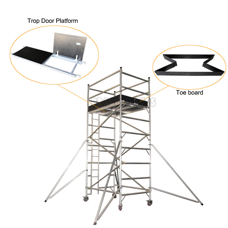 Aluminium Scaffolding Ladder/Portable Mobile Scaffold