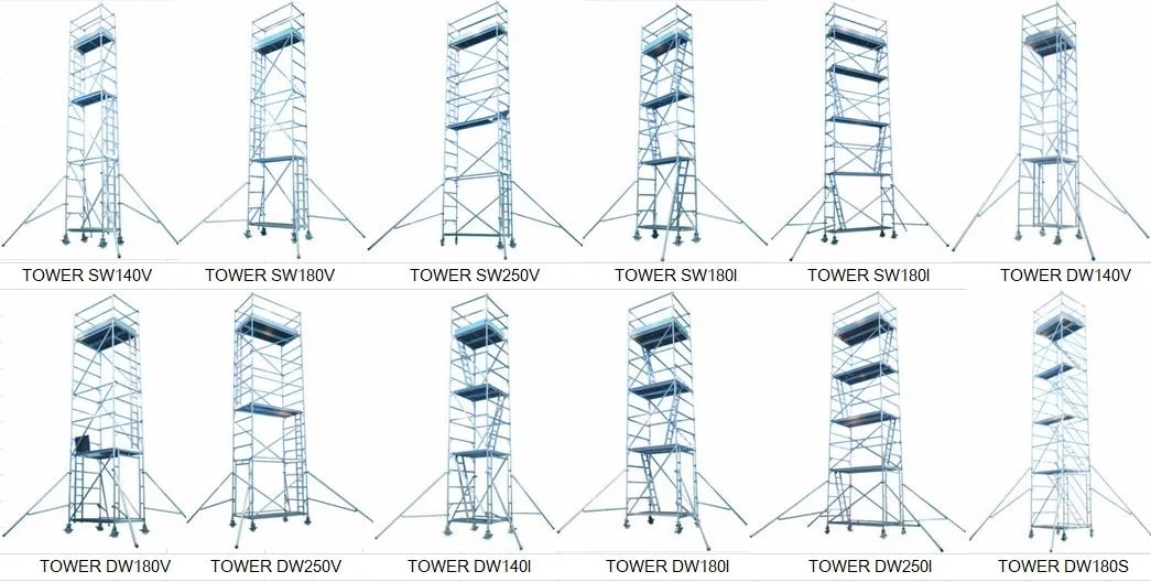 CE Passed Mobile Tower Aluminium Modular Aluminum Scaffolding Tower for Decoration